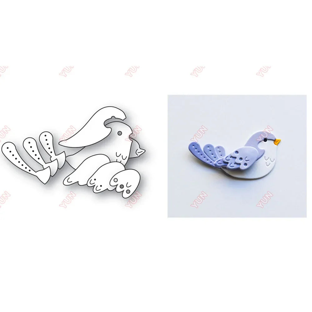 2024 Christmas Wreath Bow Mushroom House Rabbit Bird Metal Cutting Dies DIY Making Scrapbooking Holidays Cards Gift Decor Molds