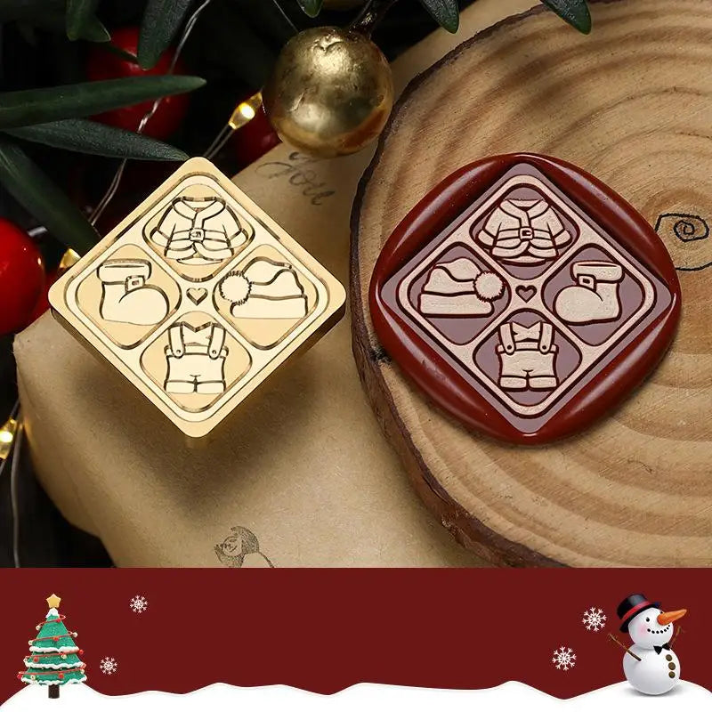 Wax Seal Christmas Theme Fire Lacquer Stamp Seal Head Sealing Fire Lacquer Copper Head Scrapbooking Envelope Wedding Invitations