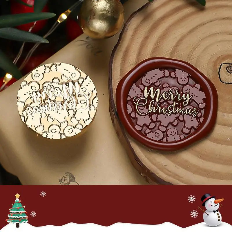 Wax Seal Christmas Theme Fire Lacquer Stamp Seal Head Sealing Fire Lacquer Copper Head Scrapbooking Envelope Wedding Invitations