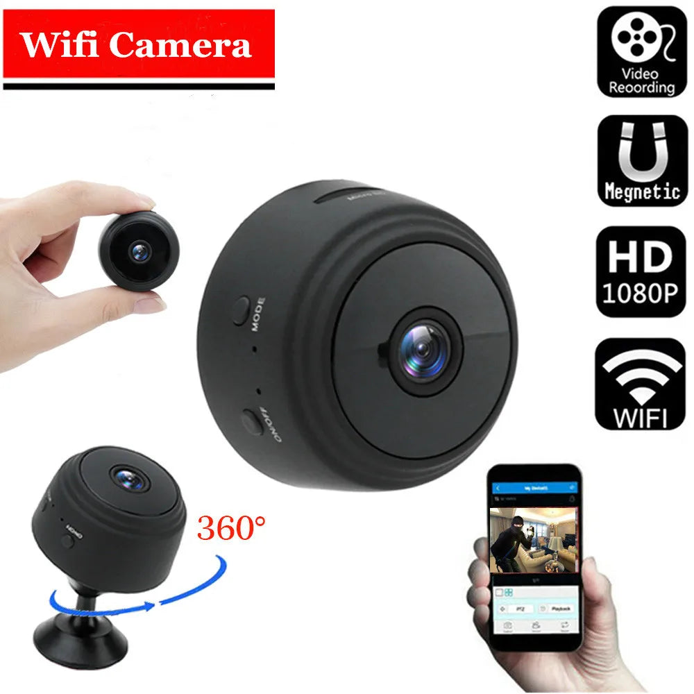 1080P Smart Surveillance Camera with Motion Detection and 360° Bracket for Offices and Stores