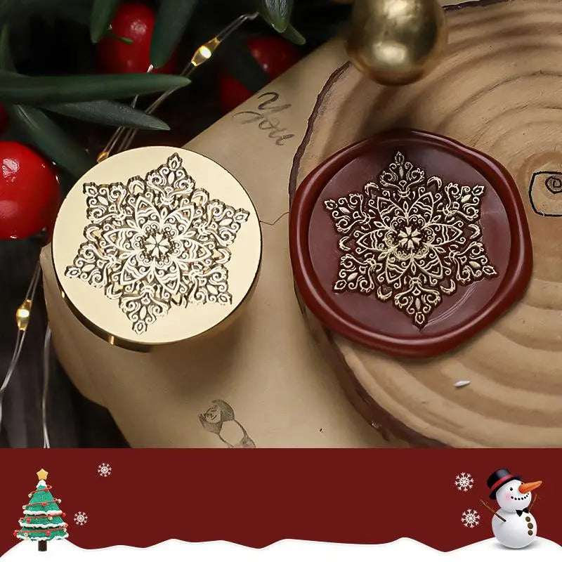 Wax Seal Christmas Theme Fire Lacquer Stamp Seal Head Sealing Fire Lacquer Copper Head Scrapbooking Envelope Wedding Invitations