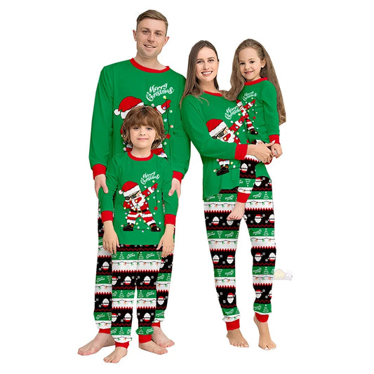 2024 New Christmas Matching Family Pajamas Outfits Xmas Adult Mother Father Kids Set Baby Romper Sleepwear Family Look Pyjamas